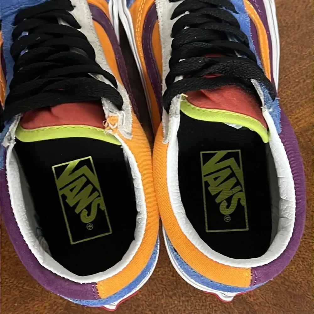 🔥🔥 Multi-colored VANS OLD SKOOL Sneakers - EXCELLENT - Women Sz 6 / Men Sz 4.5